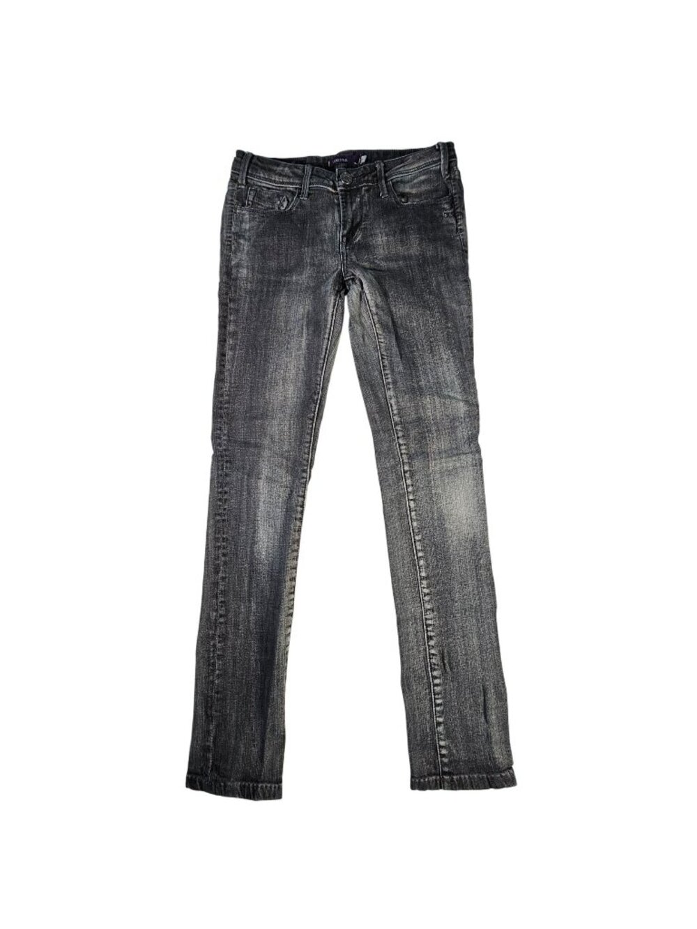 Vigoss The Britain Skinny Jeans Low-Rise Distressed 28x30" Women's Size 1 Gray